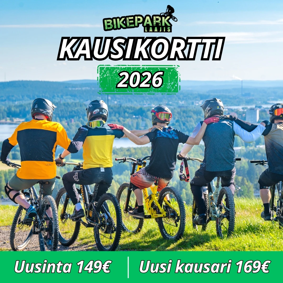 Bike park kausikortti 169€ tarjous Laajis Laajavuori Jyväskylässä maisema