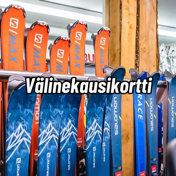 Välinekausikortti 179€ lasketteluvälineet vuokraus Laajis Laajavuoressa